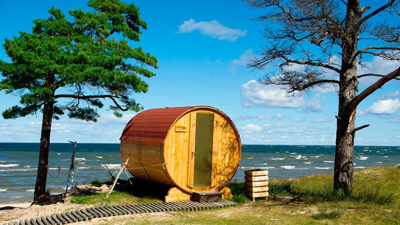 gasherde für ein Foto von Sauna